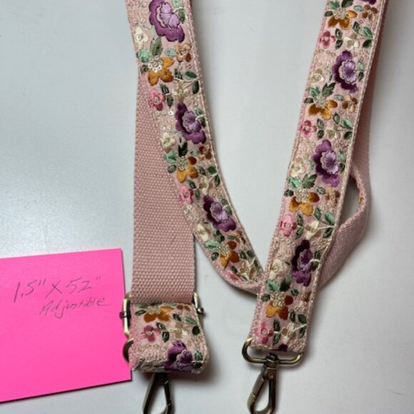 Crossbody Embroidered Purse Strap New Purples - Picture 3 of 5